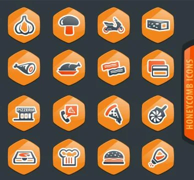 Restaurant icons set Stock Illustration