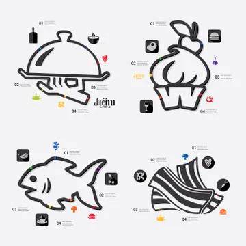 Restaurant infographic Stock Illustration