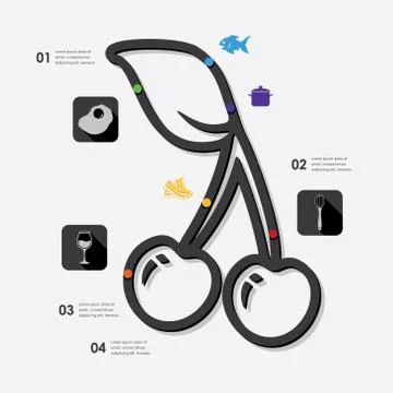 Restaurant infographic Illustrazione stock