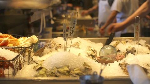Restaurant Ingredients On Ice 스톡 동영상 105381025