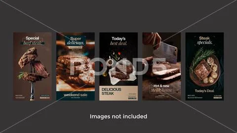 Restaurant Instagram Stories PSD Template