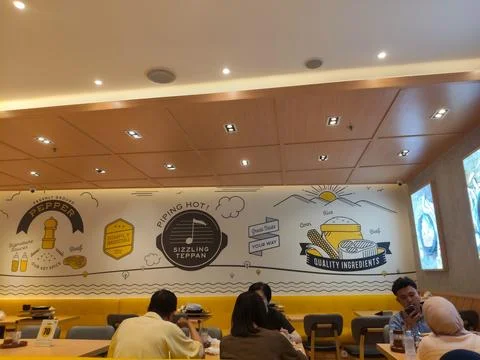 Restaurant interior design Stock Photos