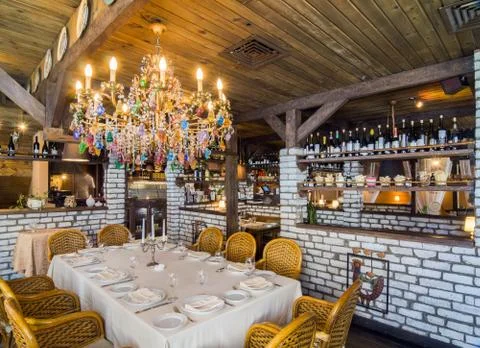 Restaurant interior shot Stock Photos