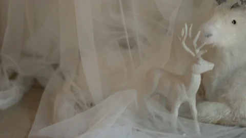 Restaurant interior,empty glasses on the white table. Video stock 88798349