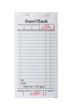 Restaurant invoice Stock Photos
