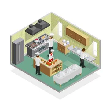 Restaurant Kitchen Concept Stock Illustration