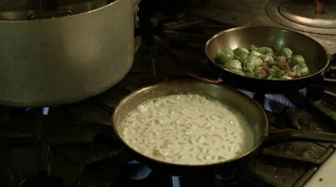 Restaurant Kitchen, Cooking Macaroni Stock Footage 61241563