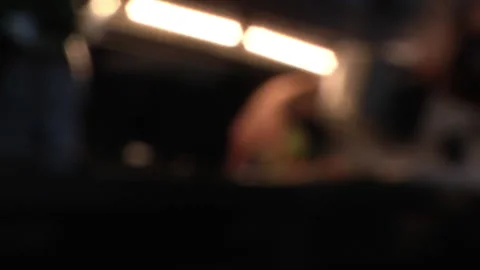 Restaurant Kitchen Hot Lights Stock Footage 135847226