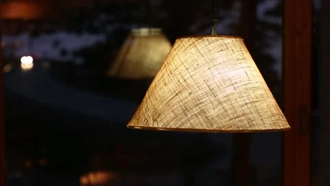 Restaurant lamp light Stock Footage 132054720