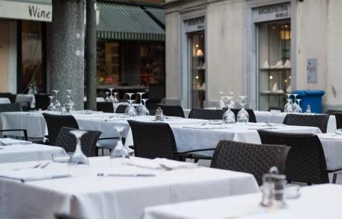 Restaurant in Lecco Stock Photos