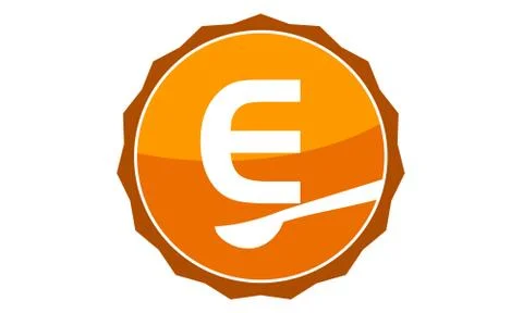 Restaurant Letter E Stock Illustration