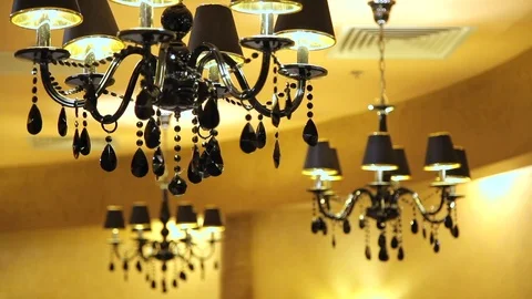 Restaurant lighting design. The interior design of the restaurant. Stock Footage 102172005