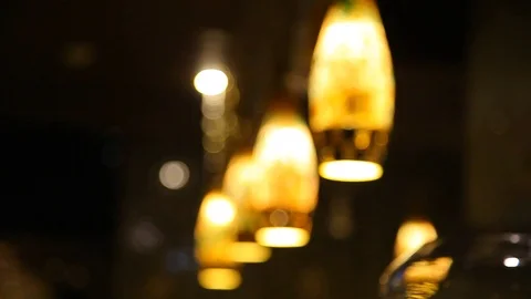 Restaurant lighting design. The interior design of the restaurant. Stock Footage 102172099