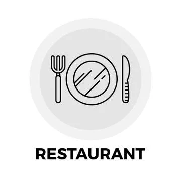Restaurant Line Icon Stock Illustration