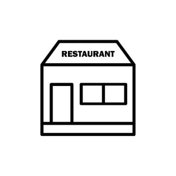 Restaurant line icon Stock Illustration