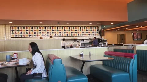 Restaurant Lobby Area Building Stock Footage 244149518