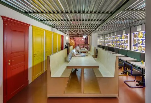 Restaurant in loft style Foto stock