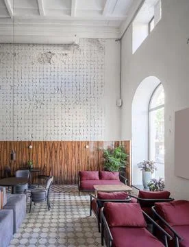 Restaurant in loft style Stock-Fotos