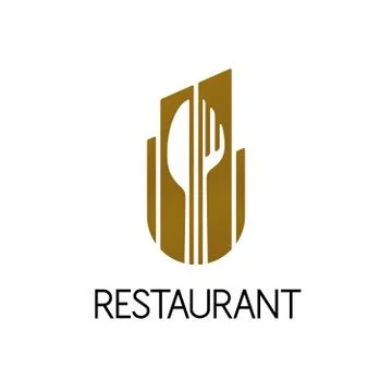 Restaurant logo design, isolated vector illustration Stock Illustration