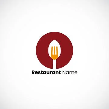 Restaurant Logo Design, Spoon, Vector, EPS Stock Illustration