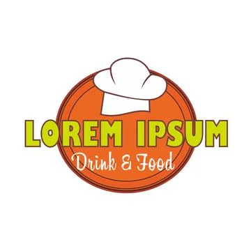 Restaurant Logo Design Template, Resto Logo Concept 스톡 일러스트