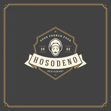Restaurant logo template vector illustration good for restaurant menu Stock Illustration