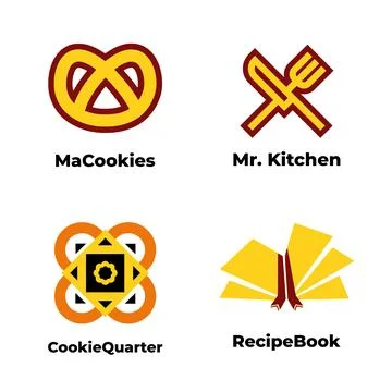 Restaurant Logo Templates. Stock Illustration