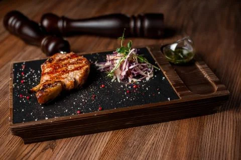 The restaurant is the main meat dish Stock Photos