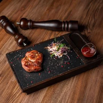 The restaurant is the main meat dish Stock Photos