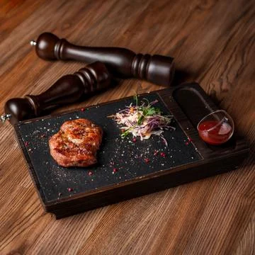 The restaurant is the main meat dish Stock Photos