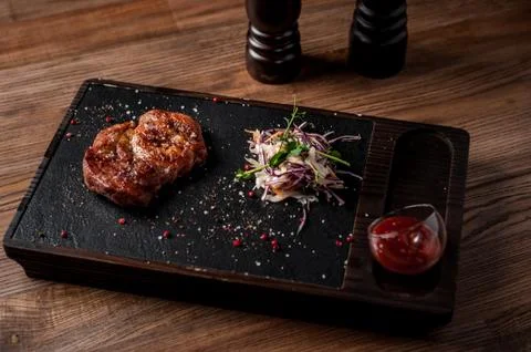 The restaurant is the main meat dish Stock Photos