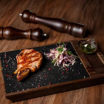 The restaurant is the main meat dish Stock Photos