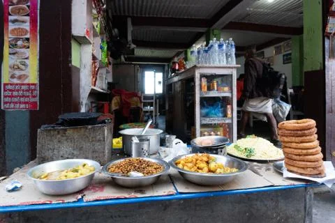 Restaurant at Manokamana Devi Temple Stock Photos