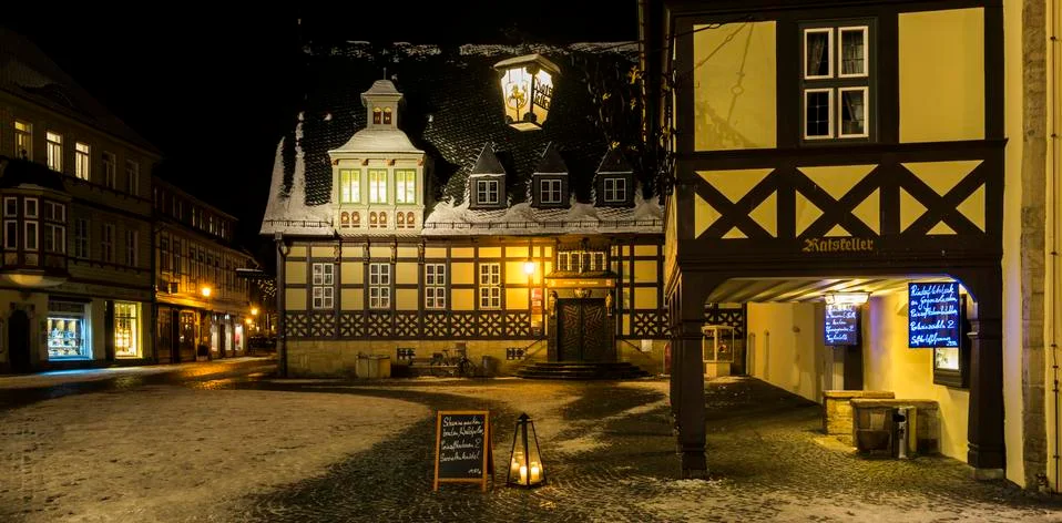 Restaurant Marktplatz Wernigerode Stock Photos