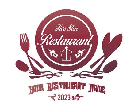 Restaurant Mascot Logo Design Stock Illustration