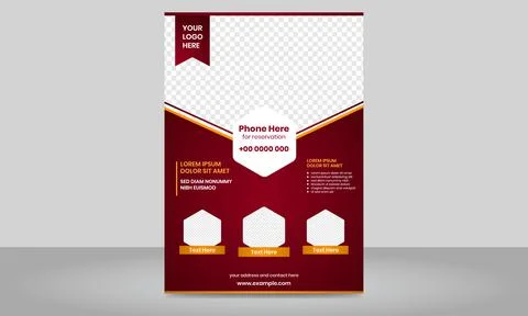 Restaurant menu background design template Stock Illustration