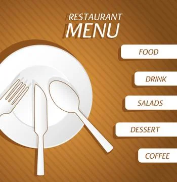 Restaurant menu background Stock Illustration