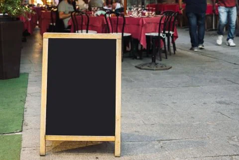 Restaurant menu blackboard Stock Photos