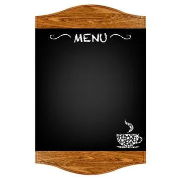 Restaurant menu board Stock Illustration
