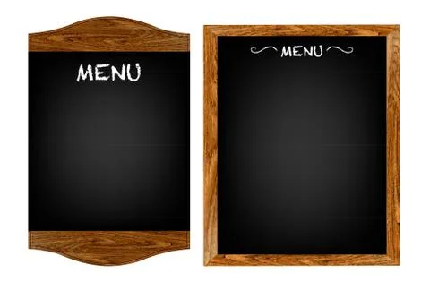 Restaurant menu board set with text Stock Illustration