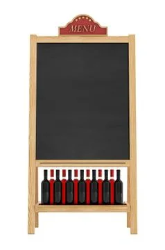 Restaurant menu board on white Stock Illustration