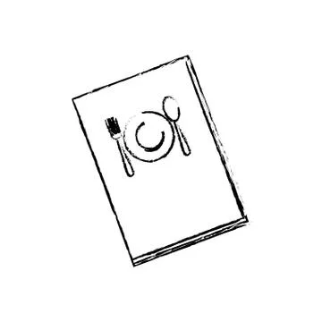 Restaurant menu book Stock Illustration