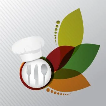 Restaurant menu concept illustration design over gray Ilustração Stock