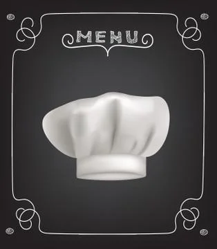 Restaurant menu with cook hat Stock Illustration