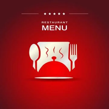Restaurant menu cover design Stock Illustration