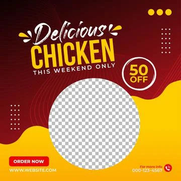 Restaurant menu design with chicken vector illustration. Beautiful restaurant Ilustración de archivo