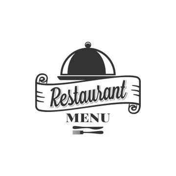 Restaurant menu design with fork and knife Stock Illustration