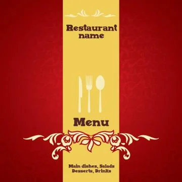 Restaurant menu design Stock Illustration