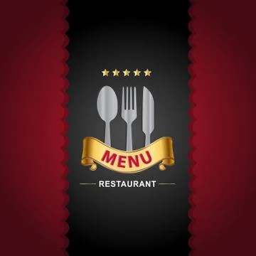 Restaurant menu design on Royal background Stock Illustration