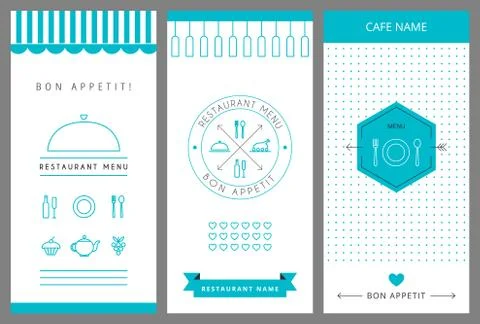 Restaurant menu design template. Stock Illustration
